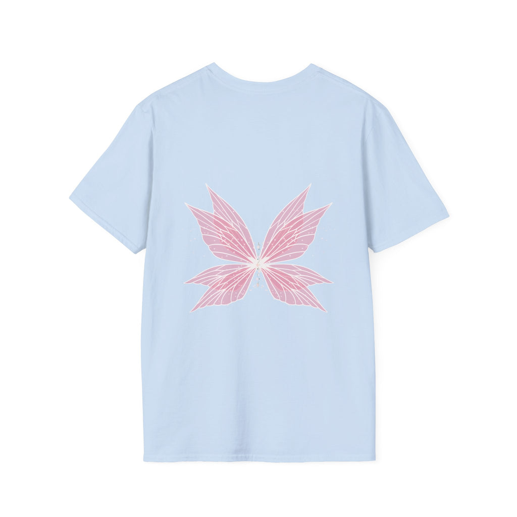 Pink Sakura Leaf Tee — Minimal Floral T-Shirt