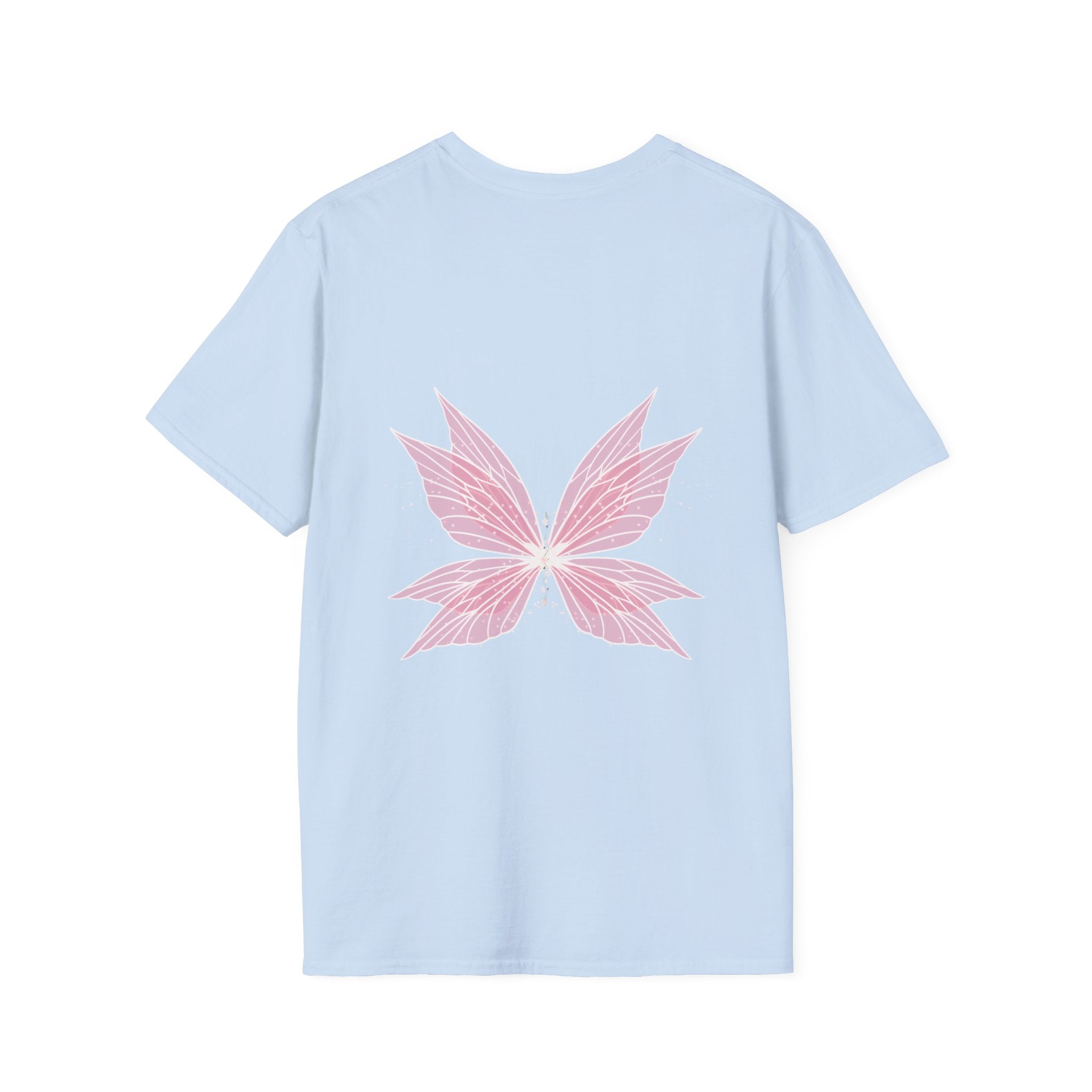 Pink Sakura Leaf Tee — Minimal Floral T-Shirt