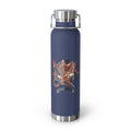 22oz Insulated Water Bottle with Fiery Griffin Crest — Vacuum Copper Lined