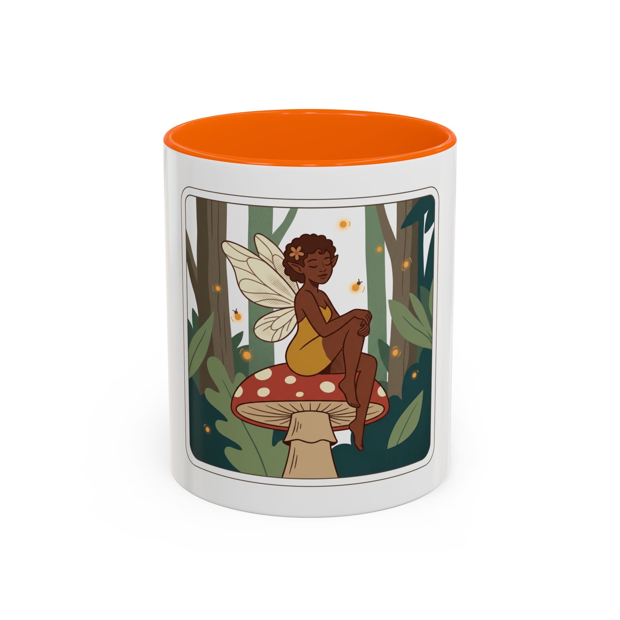 Fairy Mushroom Coffee Mug — Whimsical Forest Fairy Design (11/15 oz)