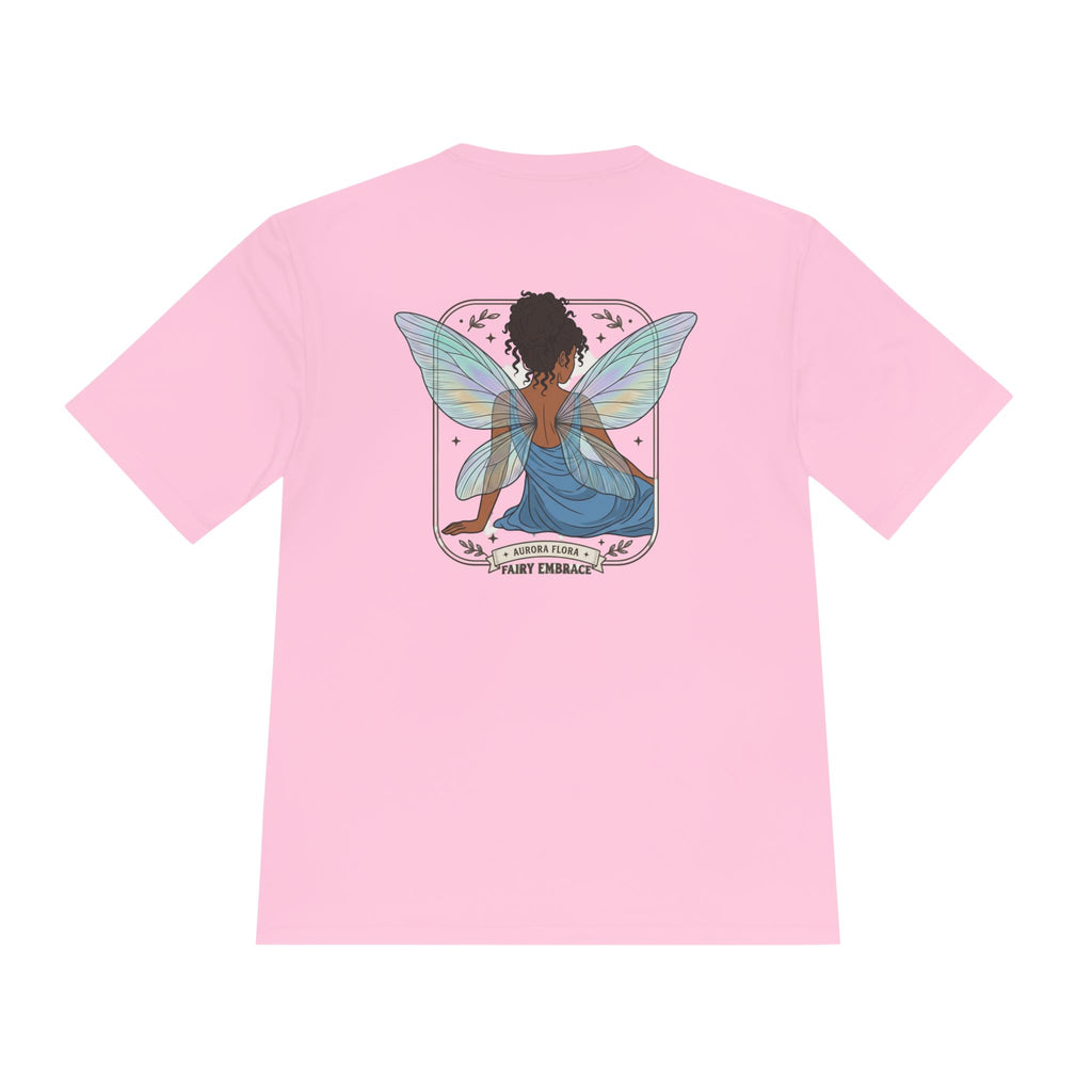 Butterfly Fairy Athletic Tee — 'Plant Embrace' Moisture-Wicking Shirt