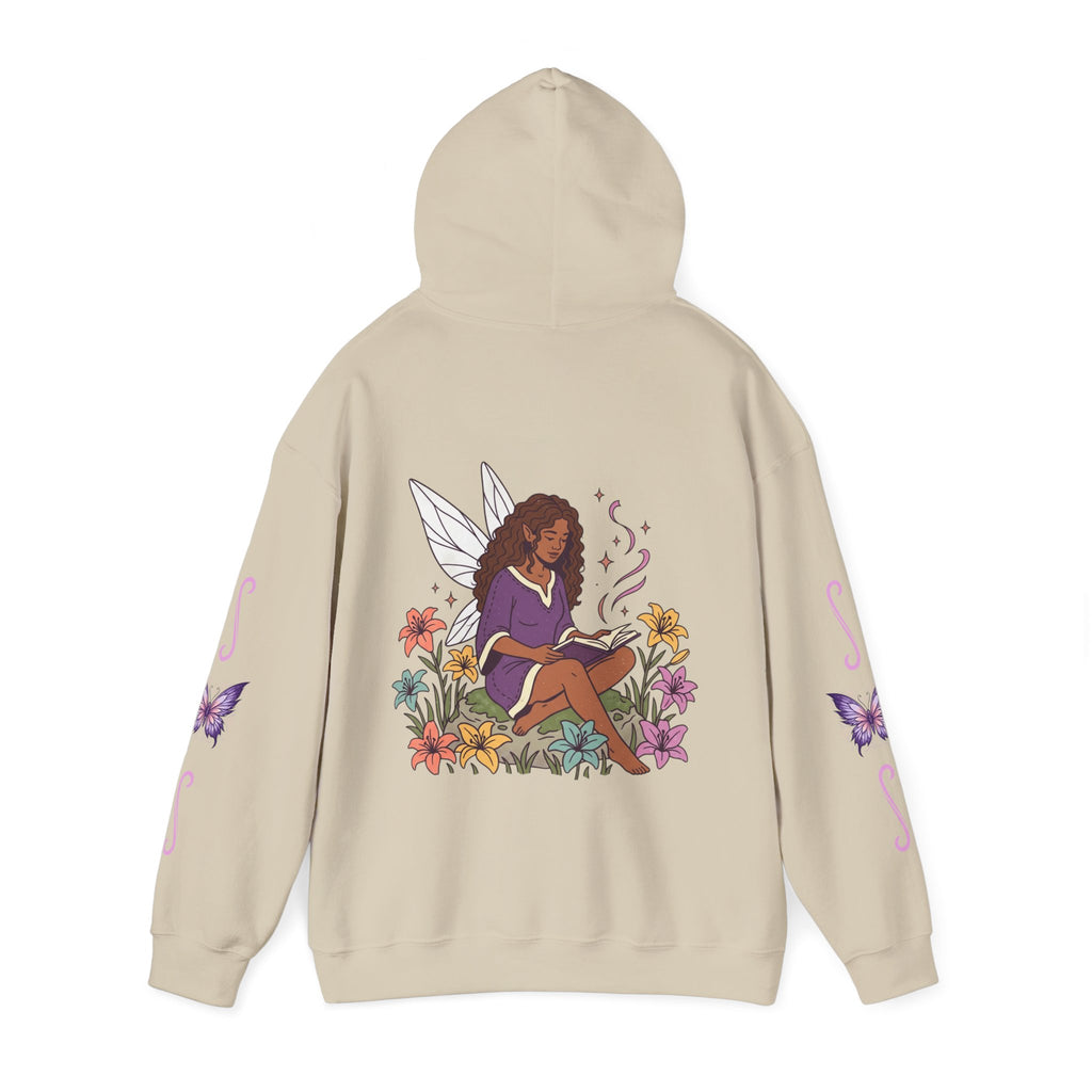 Hoodie — Cozy Fairy Reader Graphic Hoodie ("Beauty & Brains")