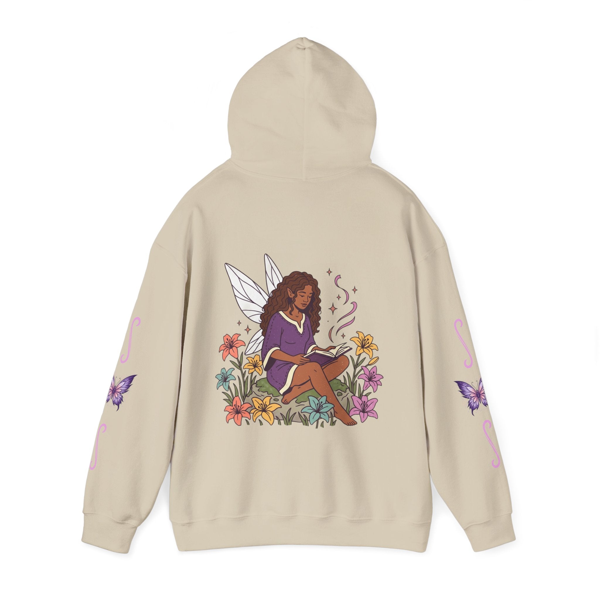 Hoodie — Cozy Fairy Reader Graphic Hoodie ("Beauty & Brains")