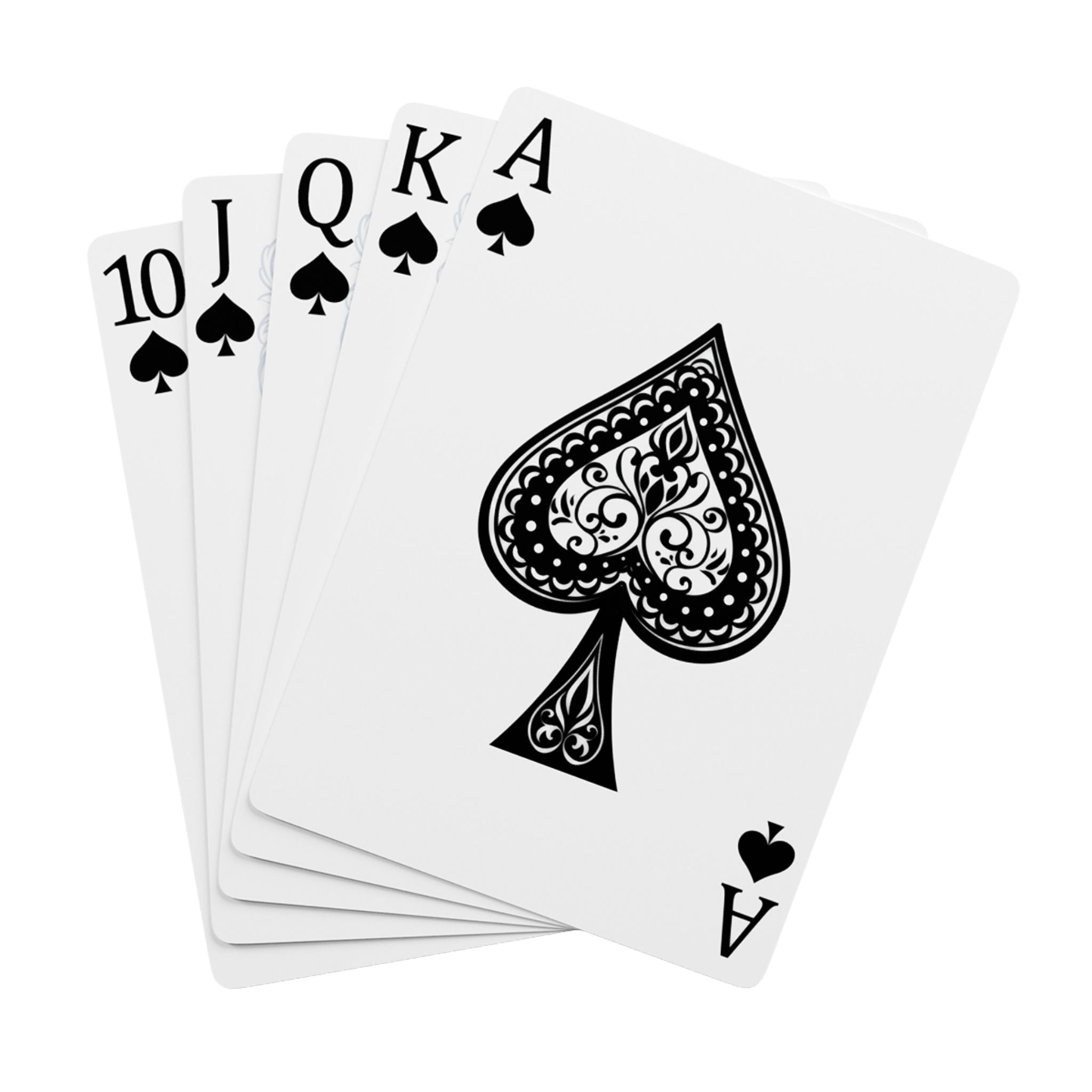 Butterfly Poker Playing Cards — Decorative Purple Back, Ornate Spade Design
