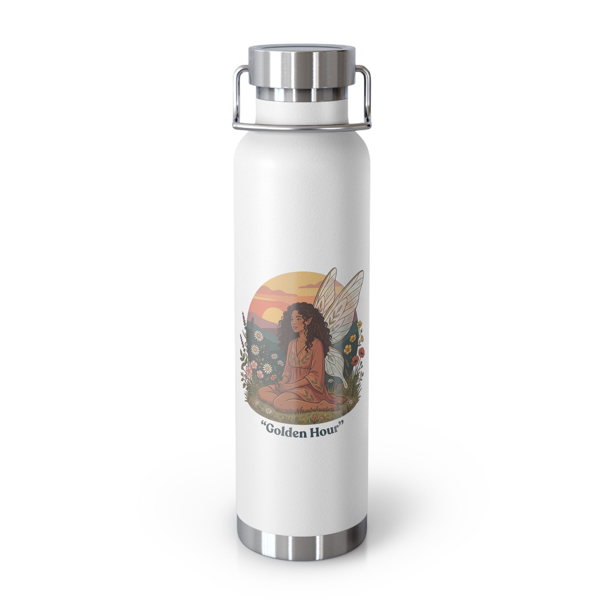 Insulated Bottle — "Golden Hour" Fairy Sunset 22oz Vacuum Flask