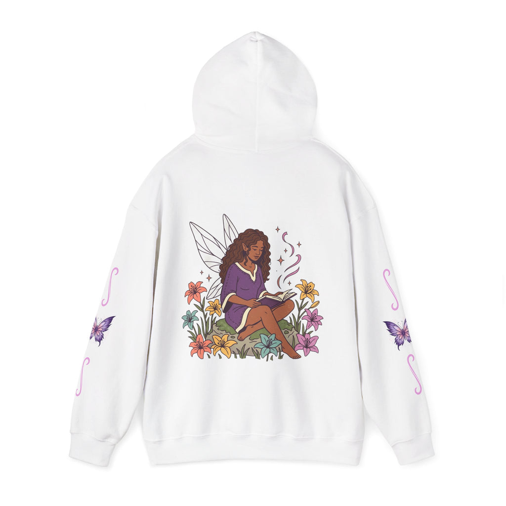 Hoodie — Cozy Fairy Reader Graphic Hoodie ("Beauty & Brains")
