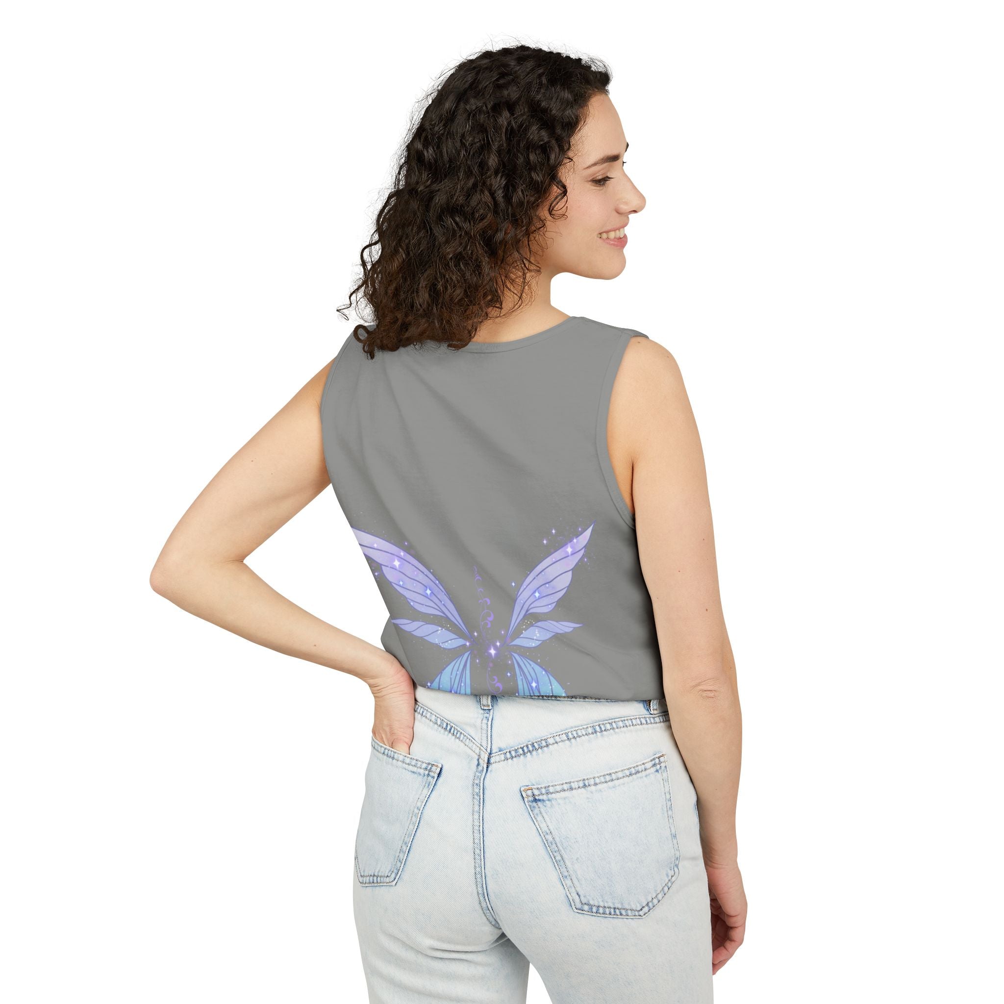 Fairy Wing Tank Top — Pastel Butterfly Wings Graphic Summer Tank