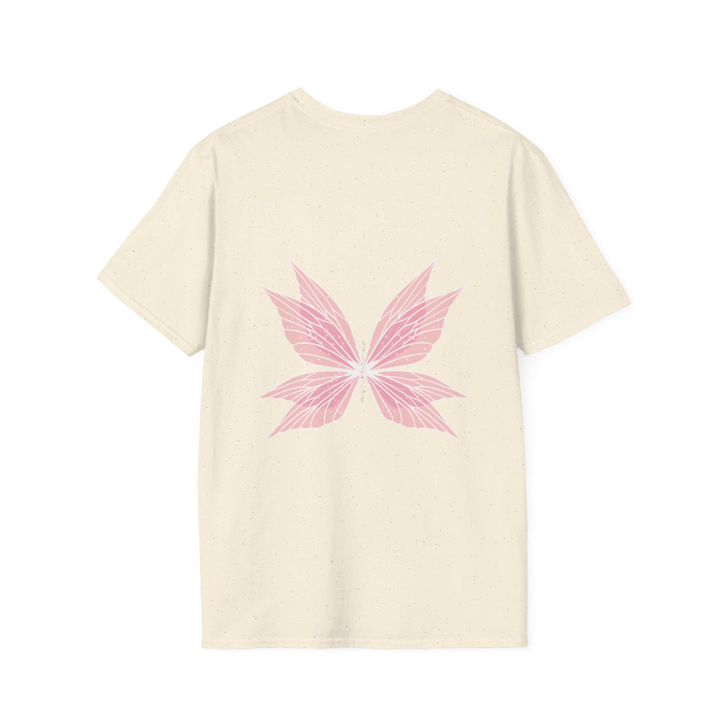 Pink Sakura Leaf Tee — Minimal Floral T-Shirt