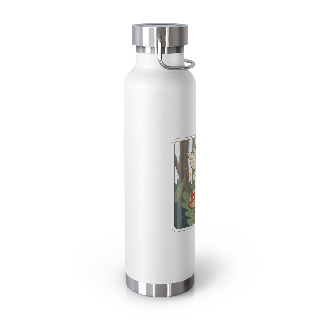 22oz Insulated Water Bottle — Fairy Mushroom Forest Design
