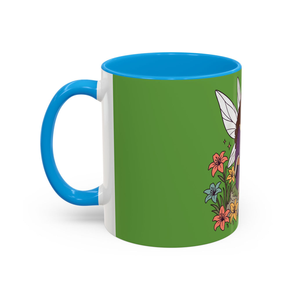 Fairy Reading Mug — Whimsical Floral Coffee Cup (11oz & 15oz)