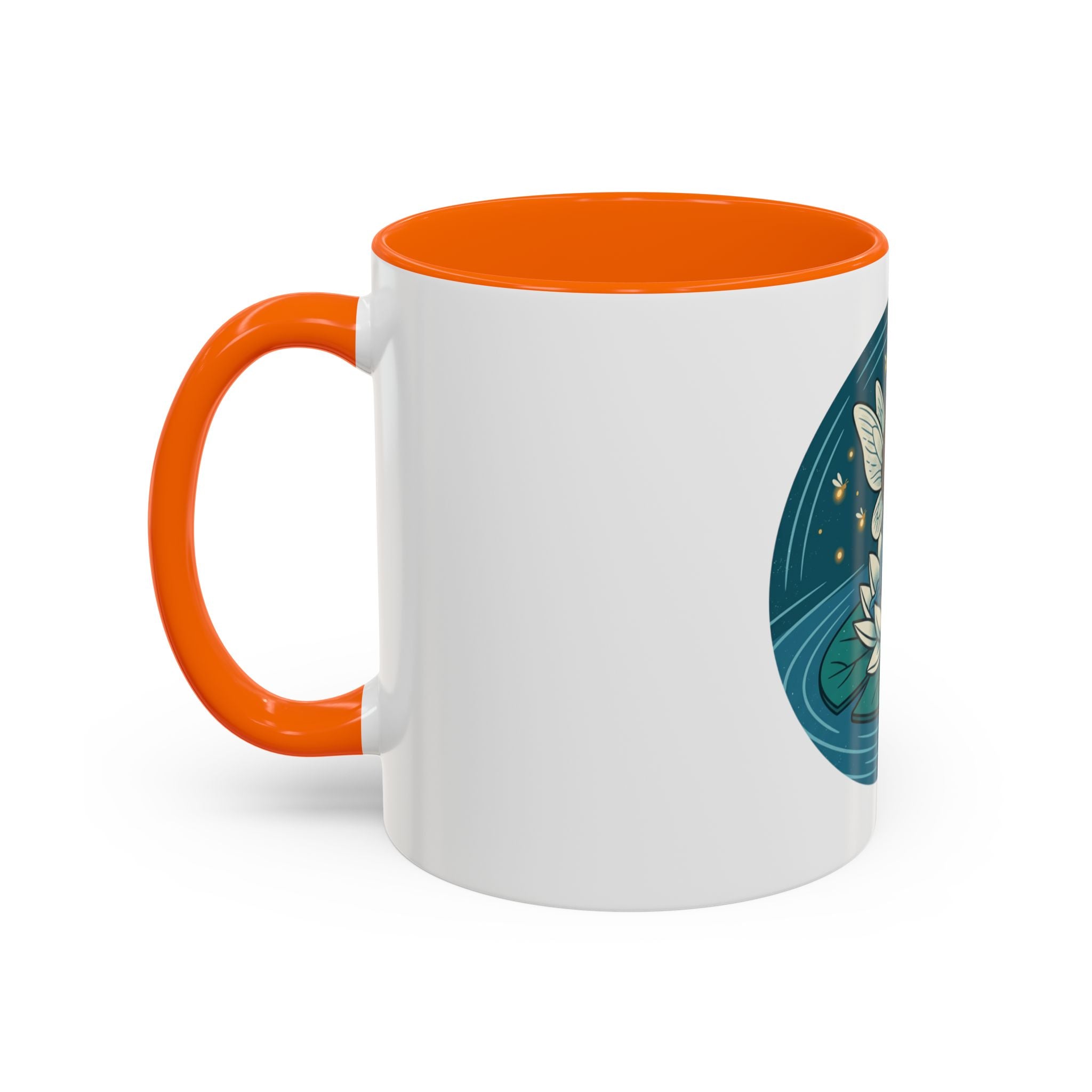 Lotus Fairy Coffee Mug — Whimsical Night Garden Accent Mug