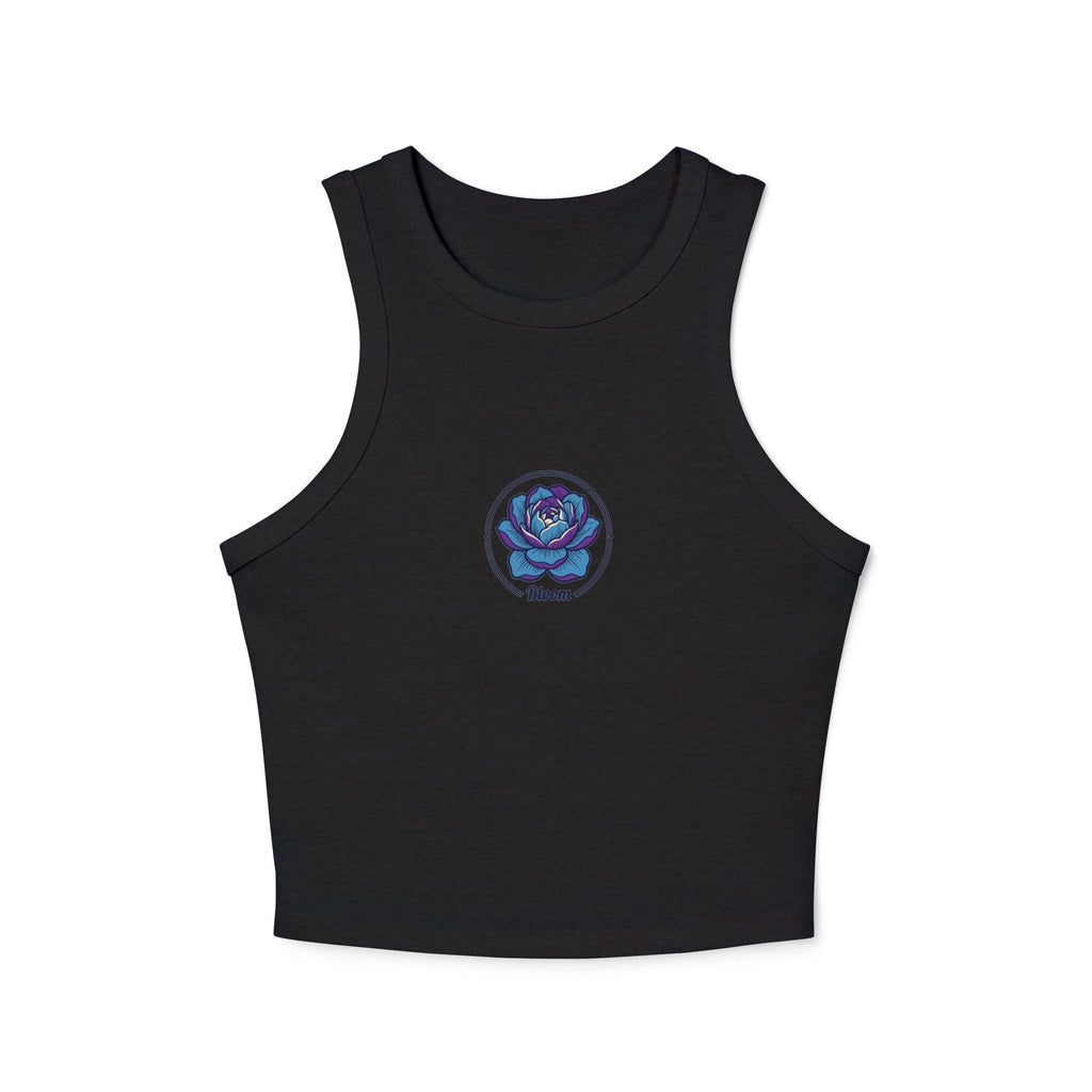 Smiley Earth Crop Tank Top — Tiny Blue Planet Graphic