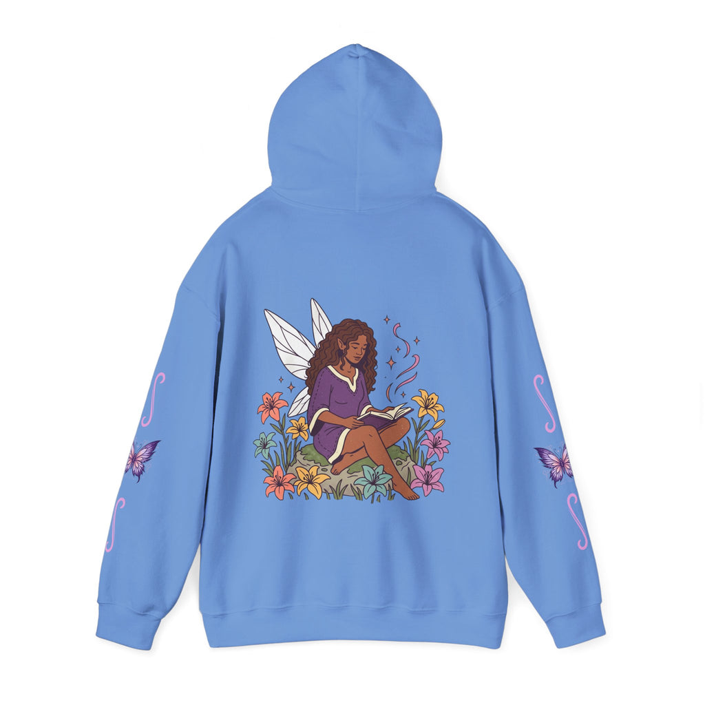 Hoodie — Cozy Fairy Reader Graphic Hoodie ("Beauty & Brains")