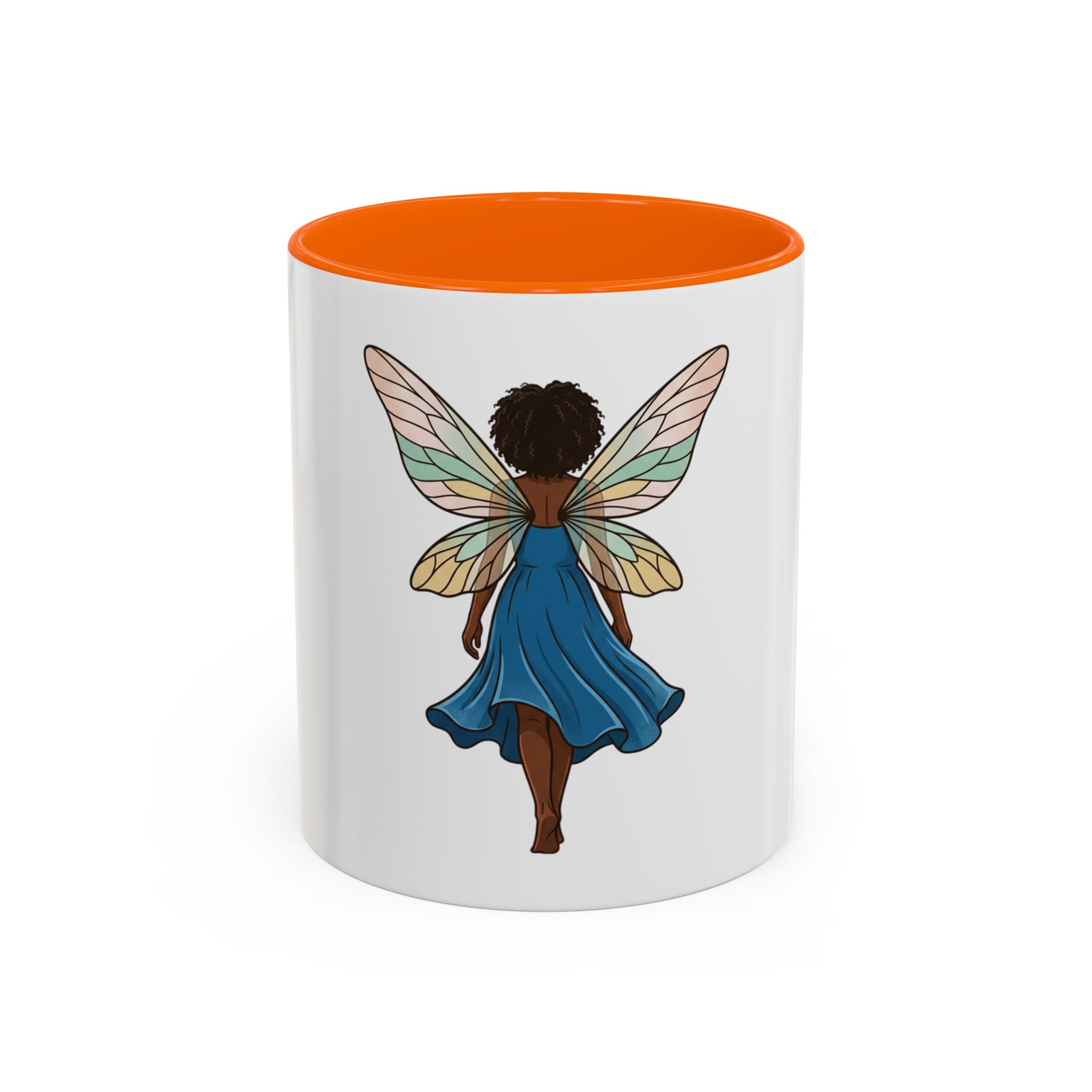 Black Fairy Wings Coffee Mug — Inspirational Magic Mug for Women & Girls