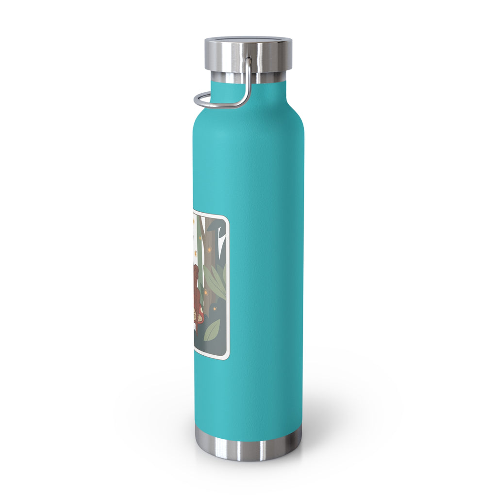 22oz Insulated Water Bottle — Fairy Mushroom Forest Design