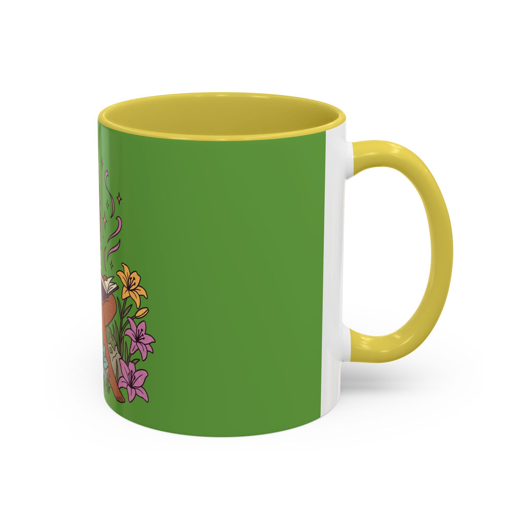 Fairy Reading Mug — Whimsical Floral Coffee Cup (11oz & 15oz)