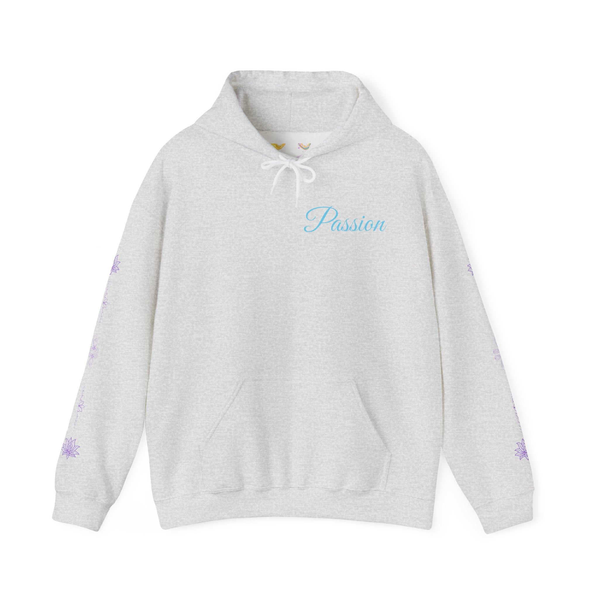 Dragon Isle Hoodie — Passion Script Fantasy Hoodie with Floating Island Art