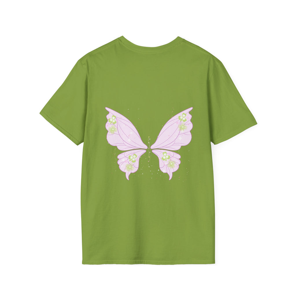 Pastel Butterfly Tee — Soft Pink Minimalist Butterfly T‑Shirt