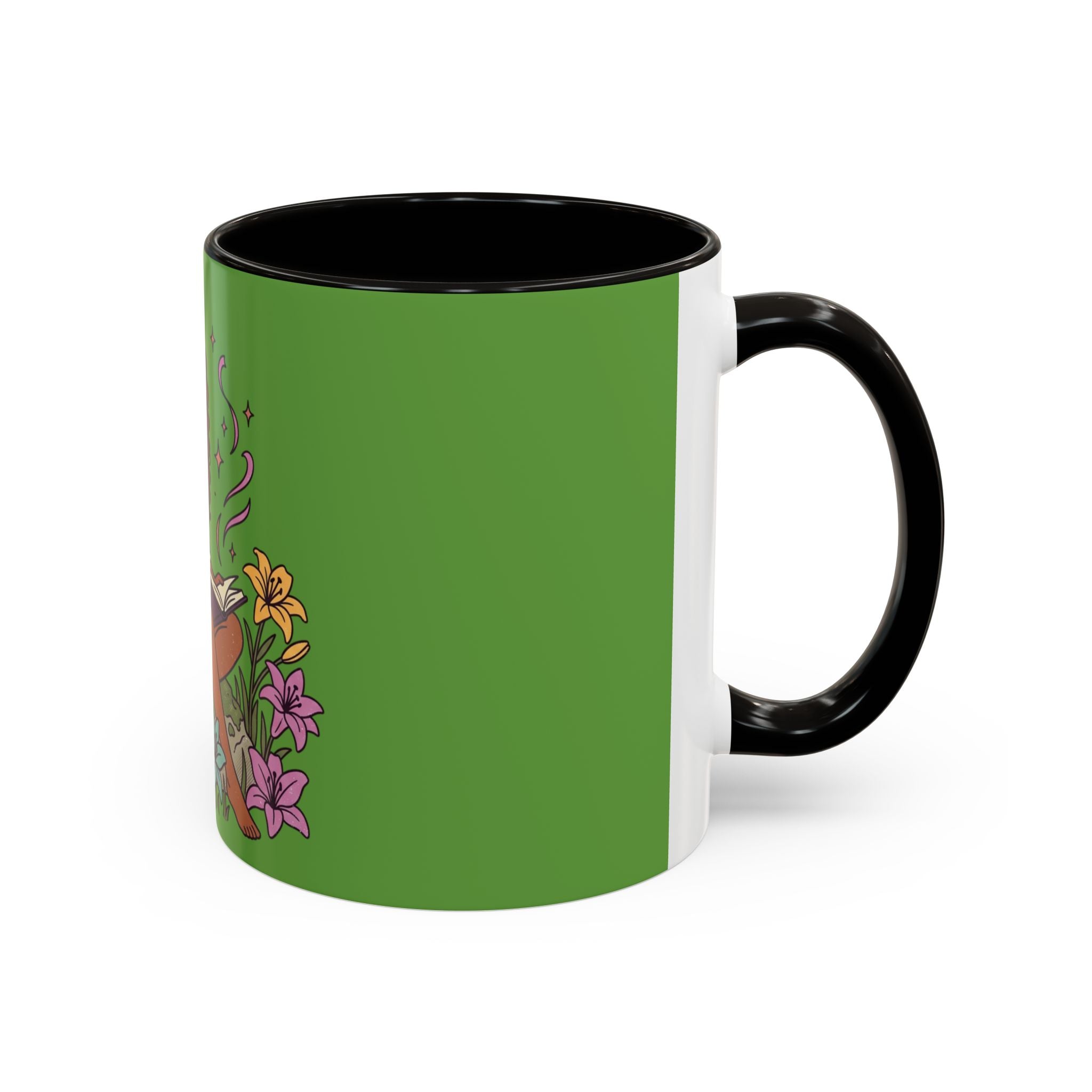 Fairy Reading Mug — Whimsical Floral Coffee Cup (11oz & 15oz)