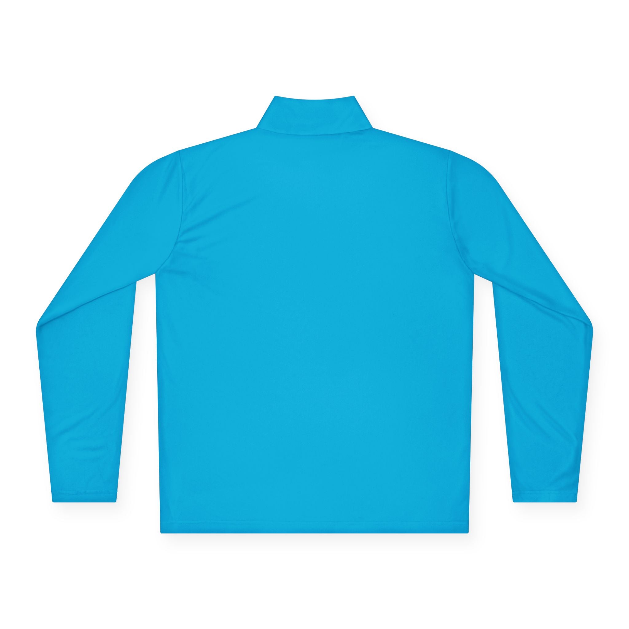 Embroidered Blue Rose Quarter-Zip Pullover