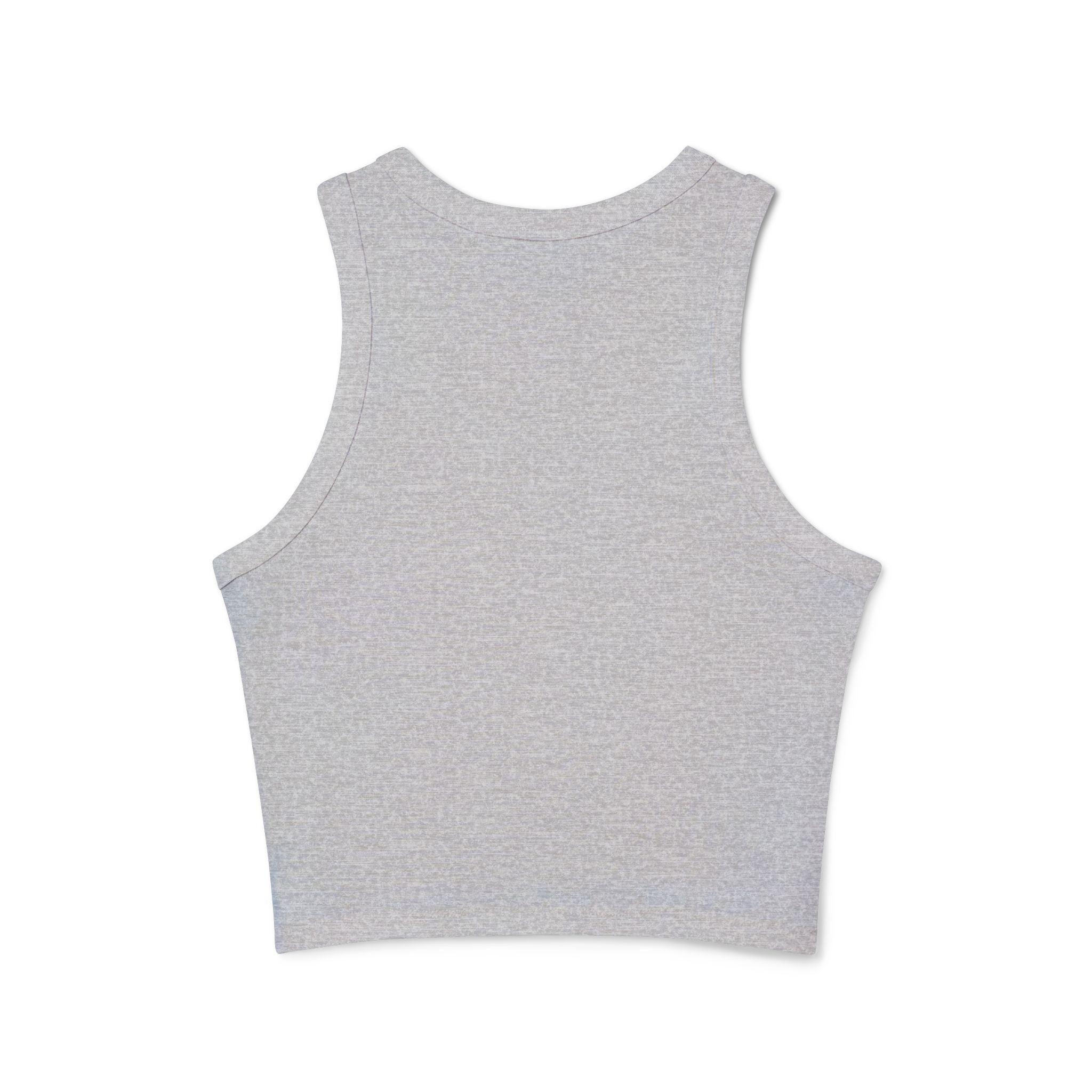 Butterfly Iris Racer Tank — Women's Micro Rib Cropped Tank Top