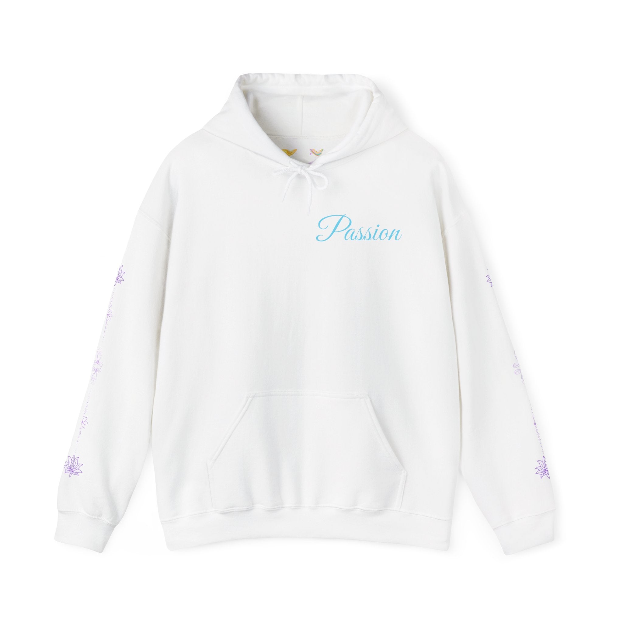 Dragon Isle Hoodie — Passion Script Fantasy Hoodie with Floating Island Art