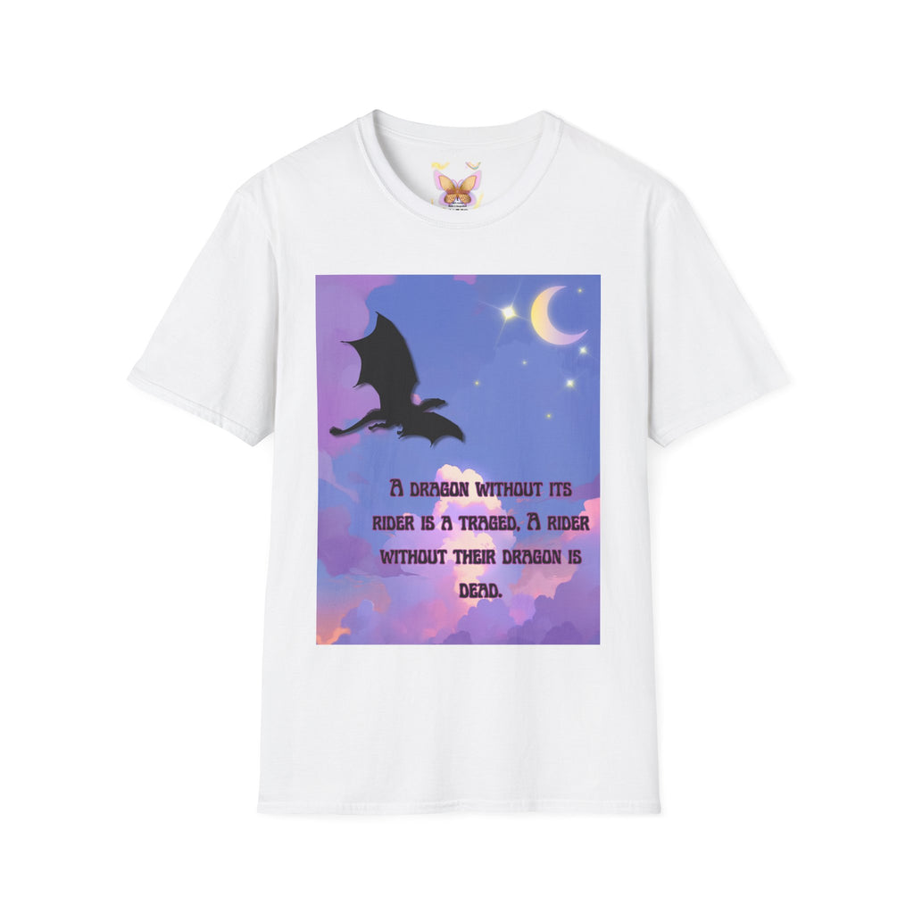 Dragon Silhouette T-Shirt — "A Dragon Without Its Wings..." Inspirational Night Sky Design
