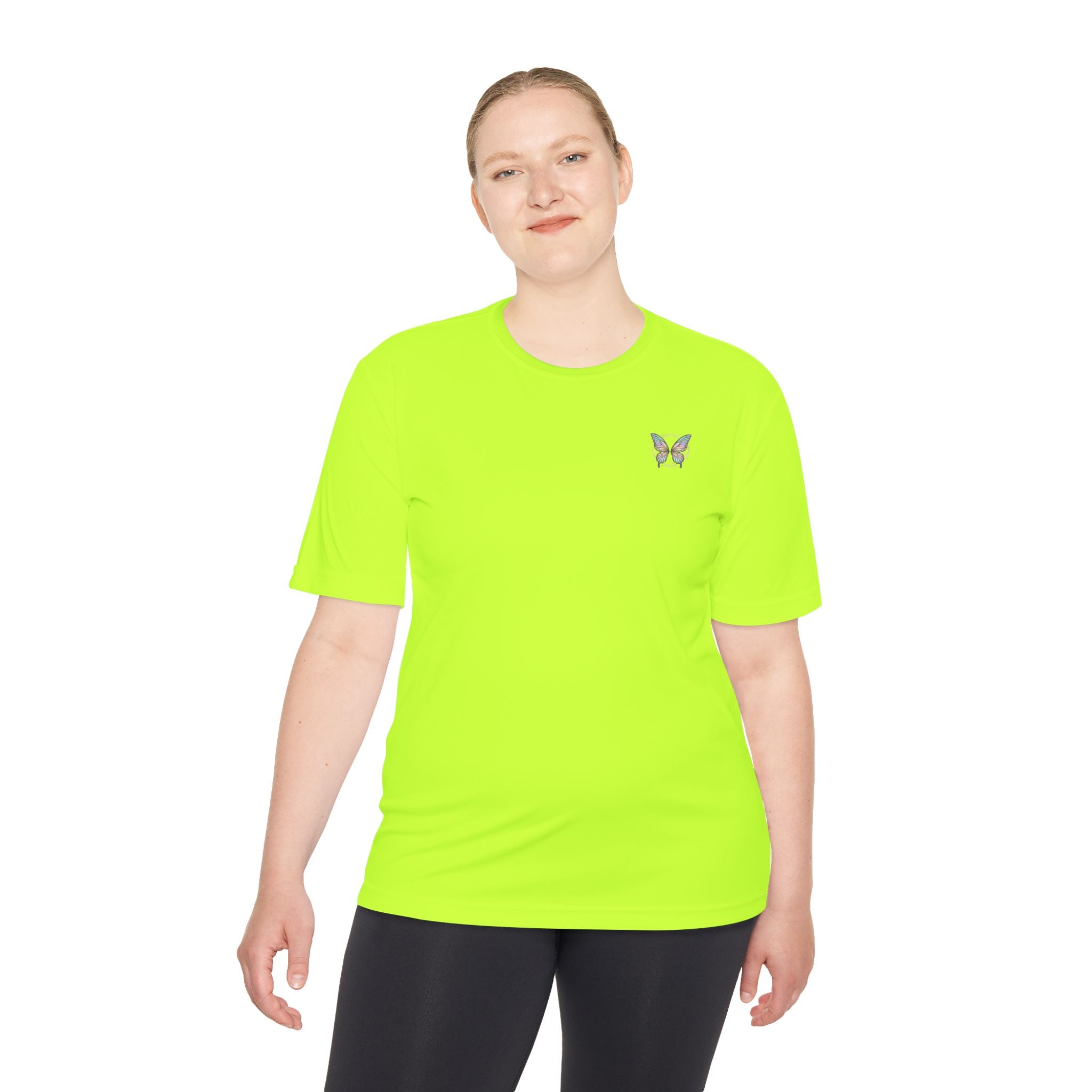 Butterfly Fairy Athletic Tee — 'Plant Embrace' Moisture-Wicking Shirt