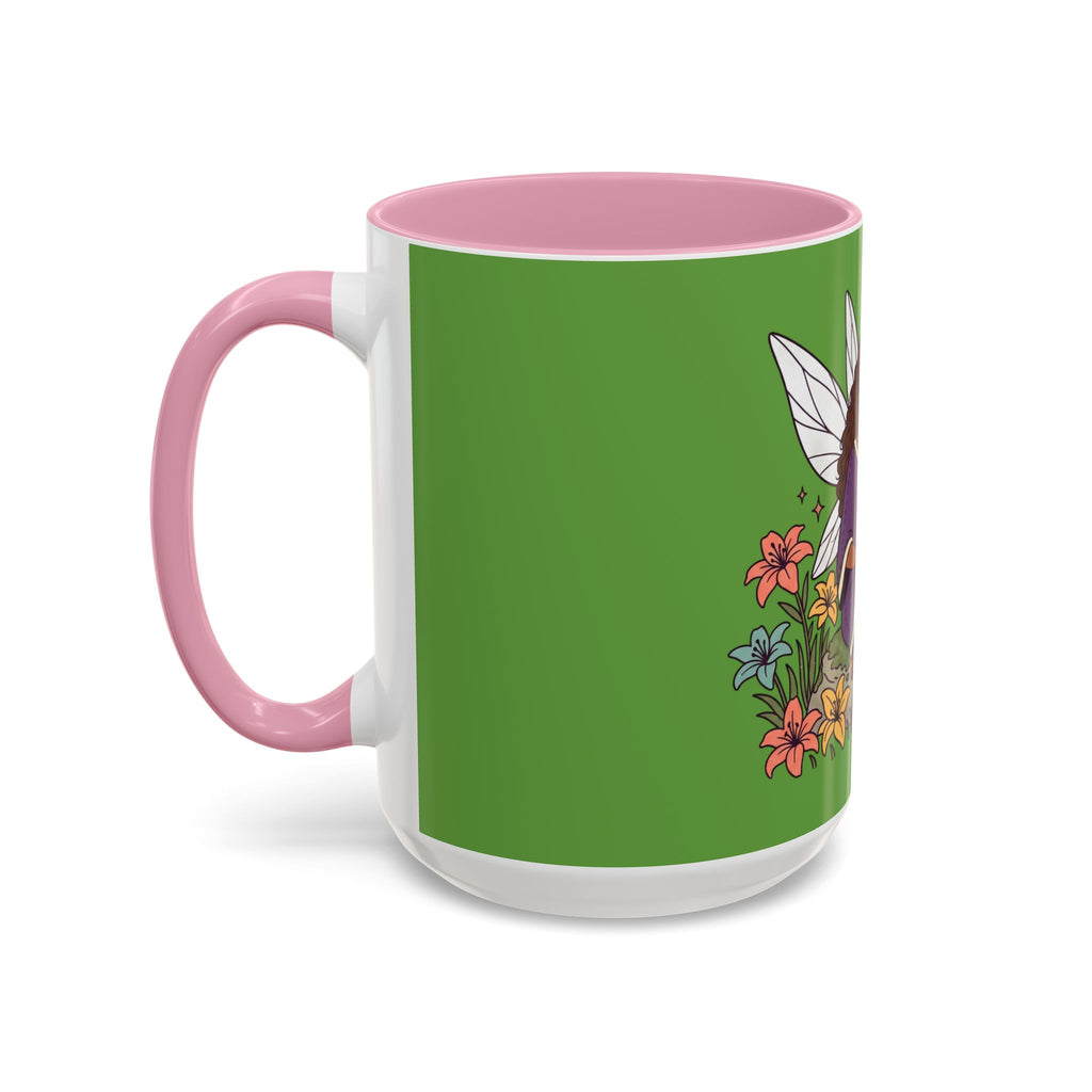 Fairy Reading Mug — Whimsical Floral Coffee Cup (11oz & 15oz)