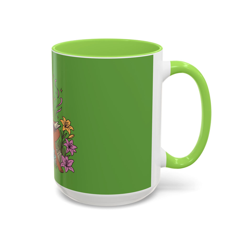 Fairy Reading Mug — Whimsical Floral Coffee Cup (11oz & 15oz)