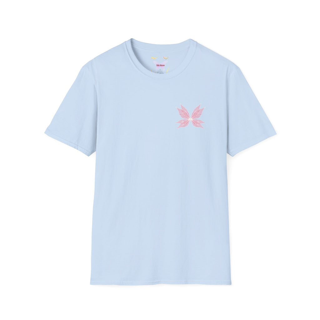 Pink Sakura Leaf Tee — Minimal Floral T-Shirt