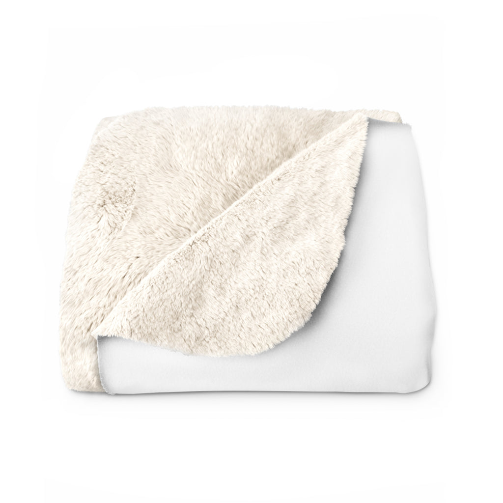Blue Fairy Wings Sherpa Blanket — Cozy Fleece Throw with Heart Accent