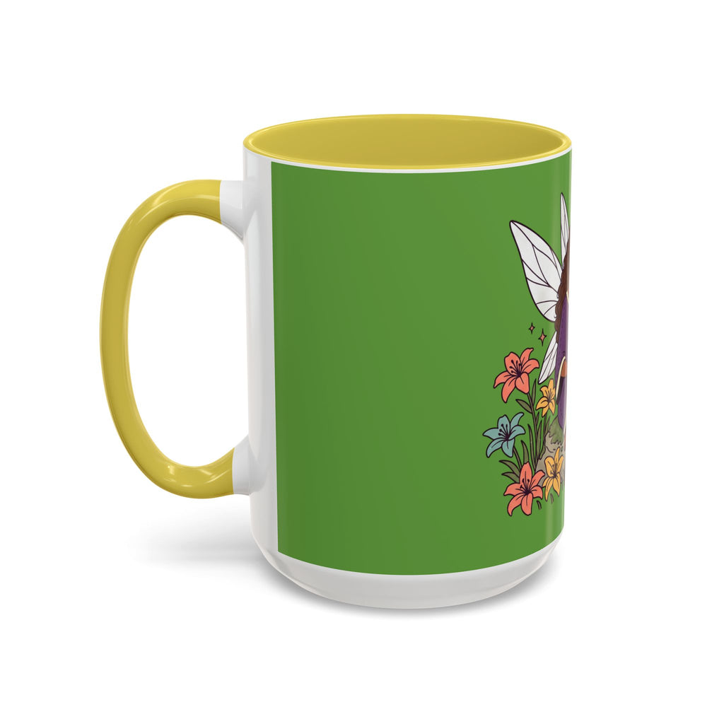 Fairy Reading Mug — Whimsical Floral Coffee Cup (11oz & 15oz)