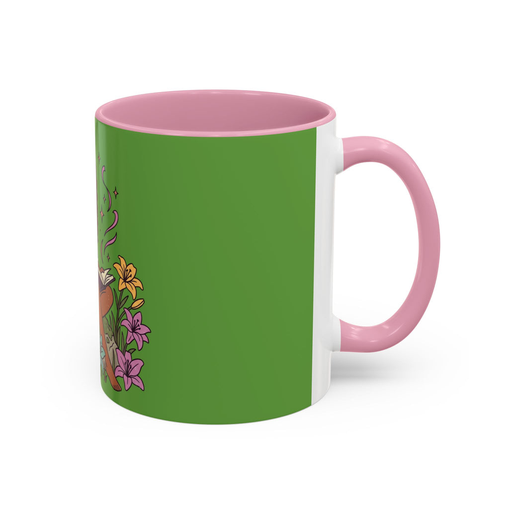 Fairy Reading Mug — Whimsical Floral Coffee Cup (11oz & 15oz)