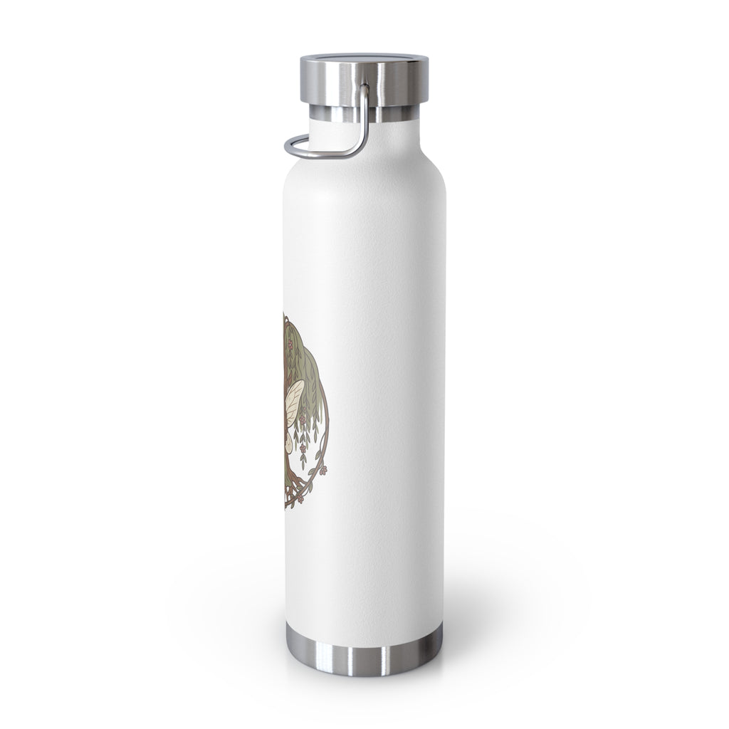 22oz Copper Vacuum Bottle — Woodland Fairy Illustration, Insulated Water Bottle