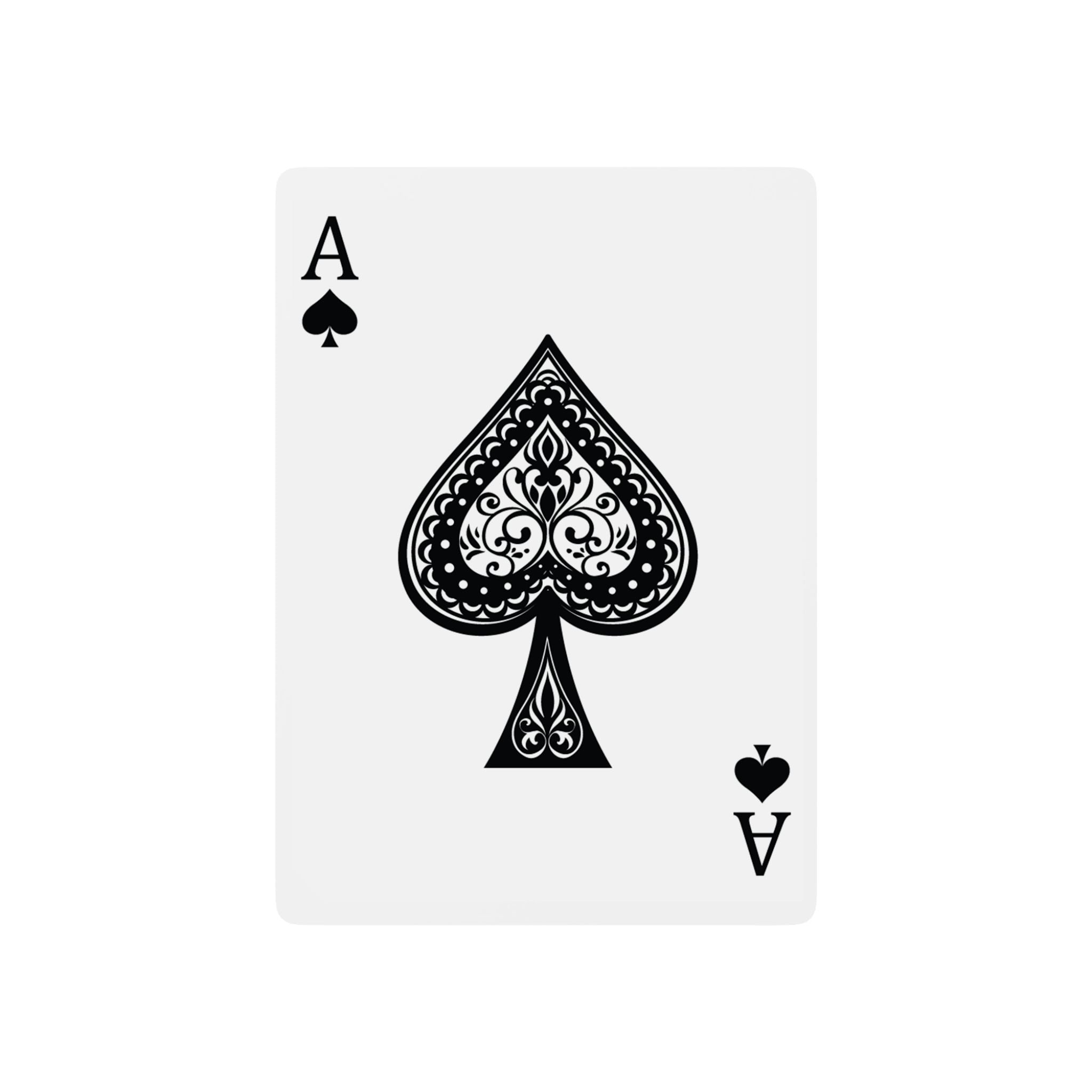 Butterfly Poker Playing Cards — Decorative Purple Back, Ornate Spade Design