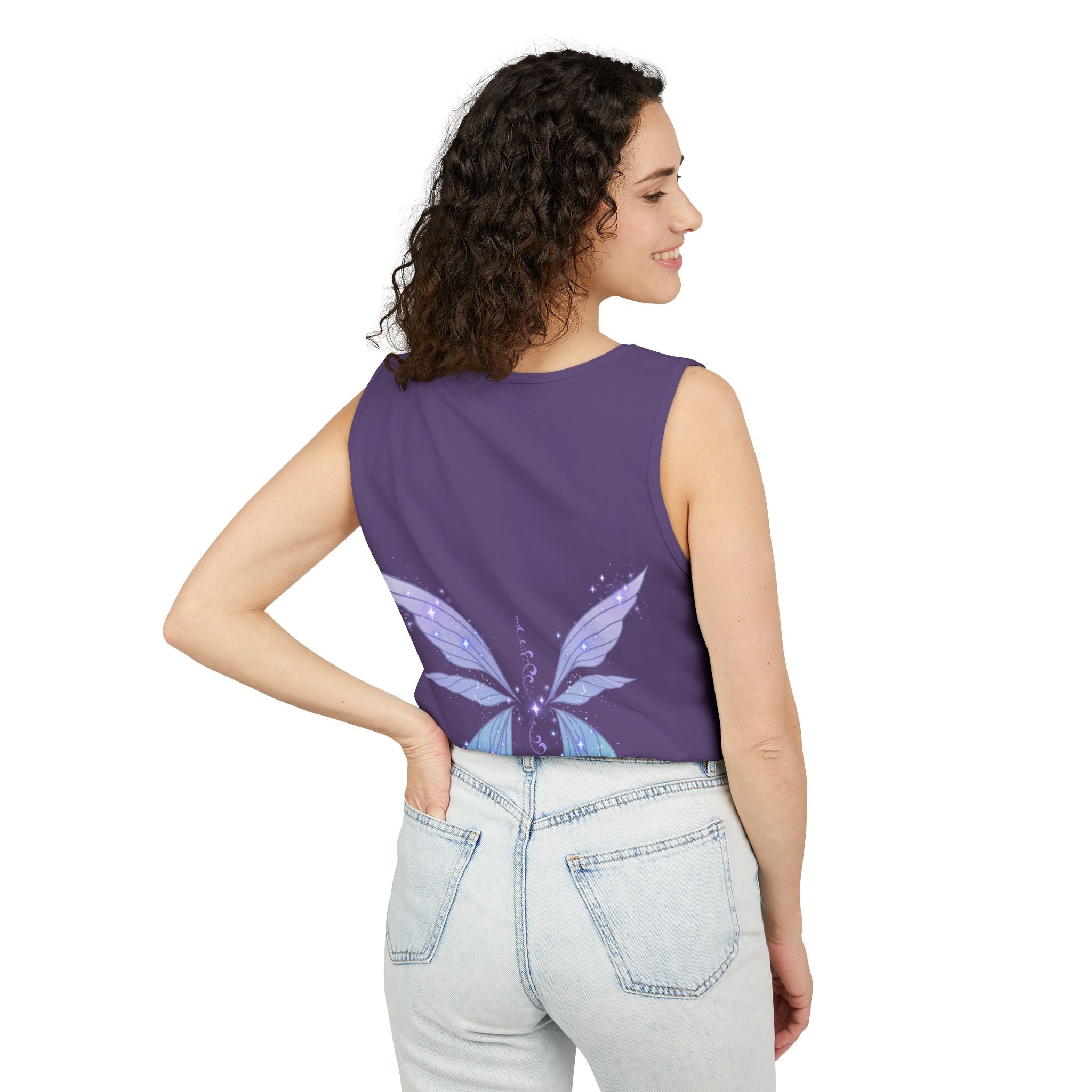 Fairy Wing Tank Top — Pastel Butterfly Wings Graphic Summer Tank