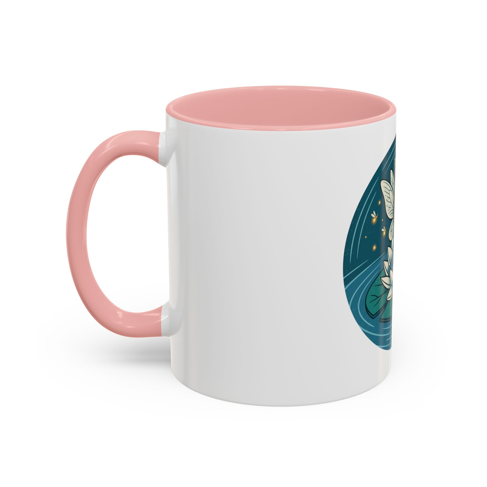 Lotus Fairy Coffee Mug — Whimsical Night Garden Accent Mug