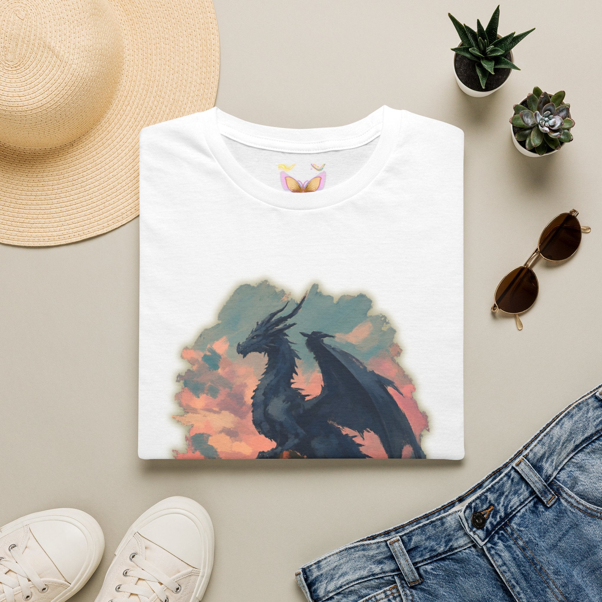 Dragon Silhouette T‑Shirt — Inspiring Quote Fantasy Tee