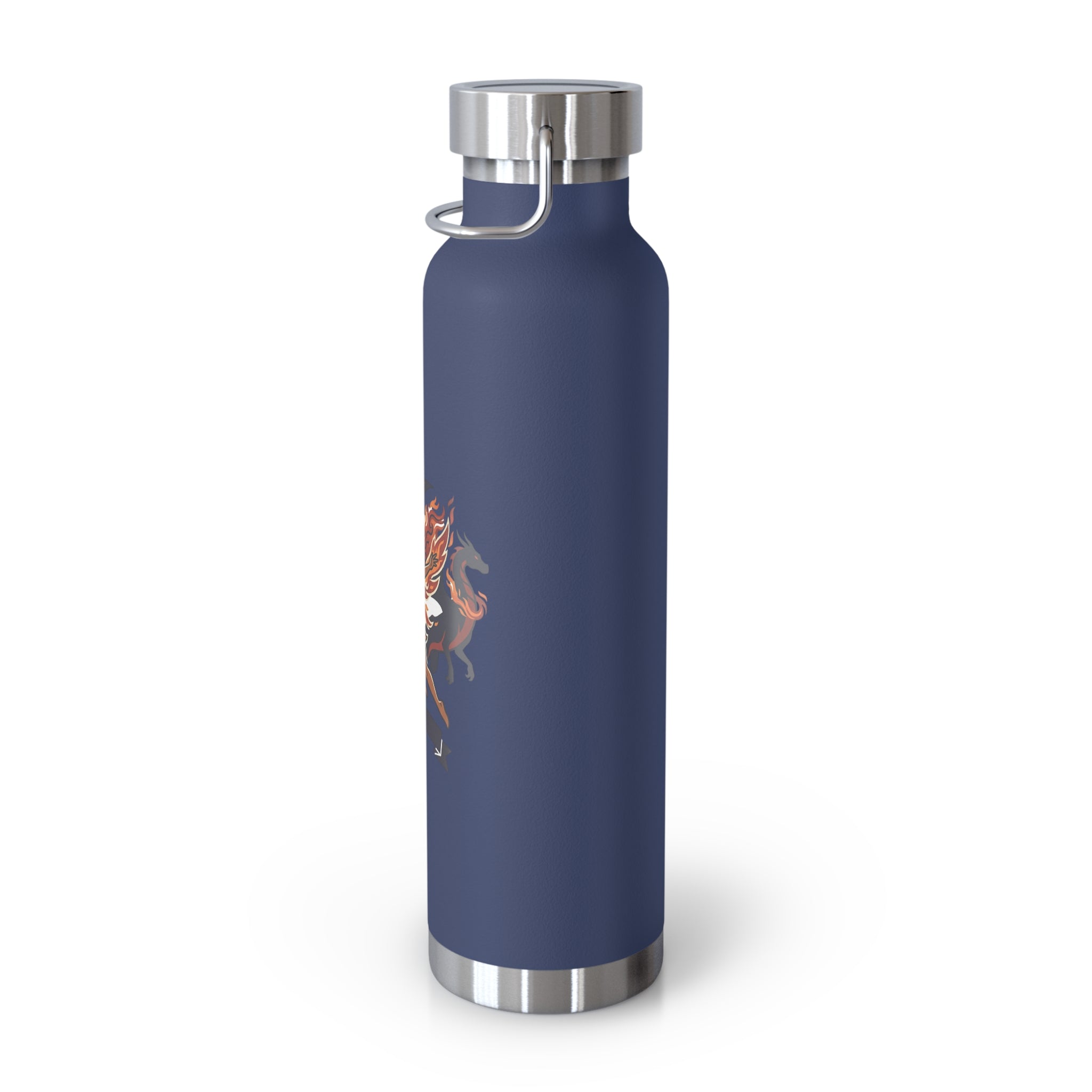 22oz Insulated Water Bottle with Fiery Griffin Crest — Vacuum Copper Lined