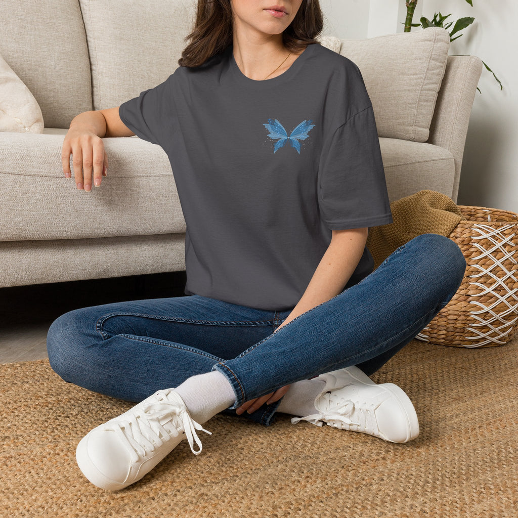 Blue Watercolor Butterfly T-Shirt