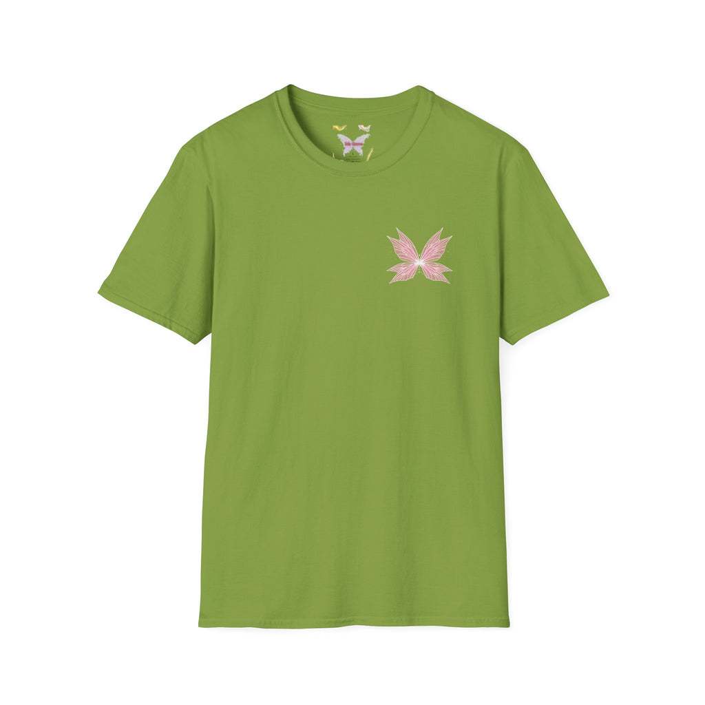 Pink Sakura Leaf Tee — Minimal Floral T-Shirt