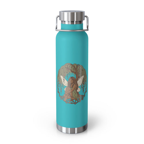 22oz Copper Vacuum Bottle — Woodland Fairy Illustration, Insulated Water Bottle