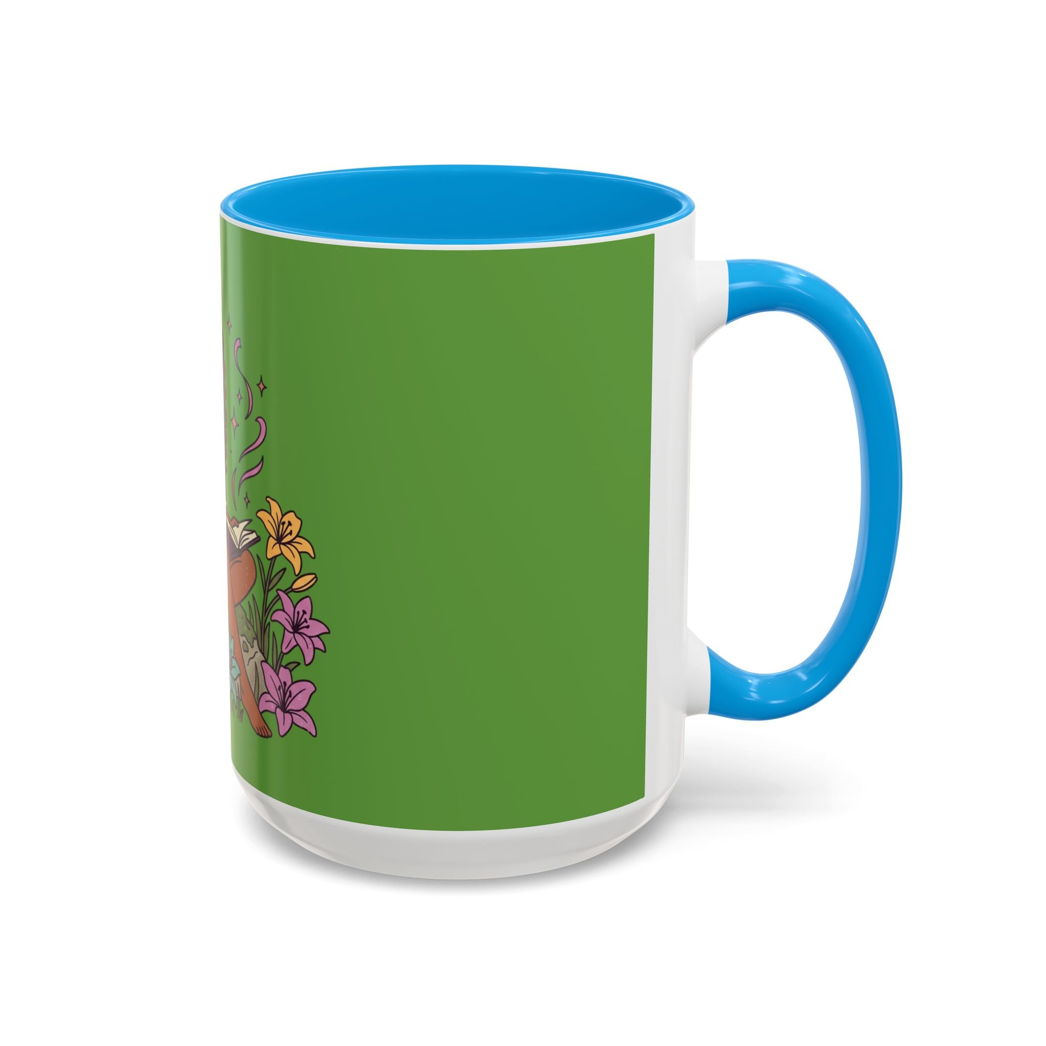 Fairy Reading Mug — Whimsical Floral Coffee Cup (11oz & 15oz)