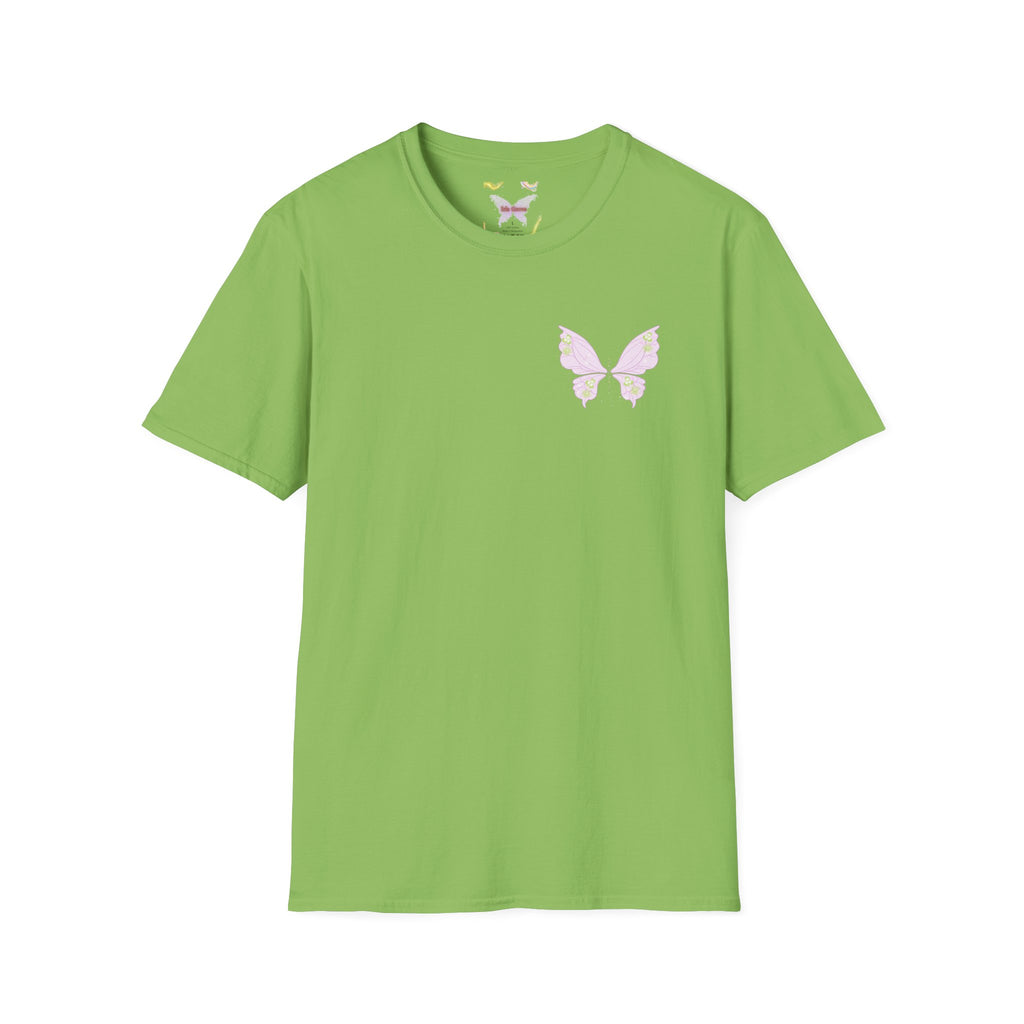Pastel Butterfly Tee — Soft Pink Minimalist Butterfly T‑Shirt