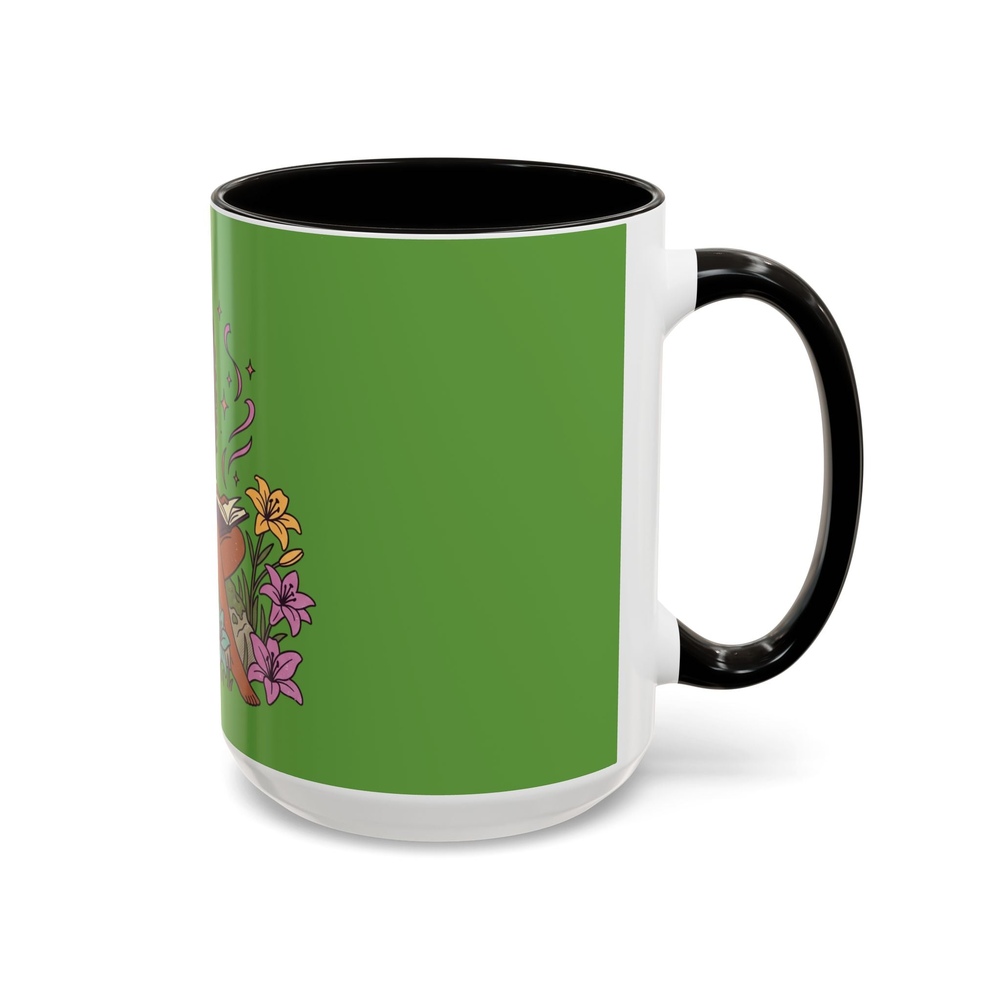 Fairy Reading Mug — Whimsical Floral Coffee Cup (11oz & 15oz)