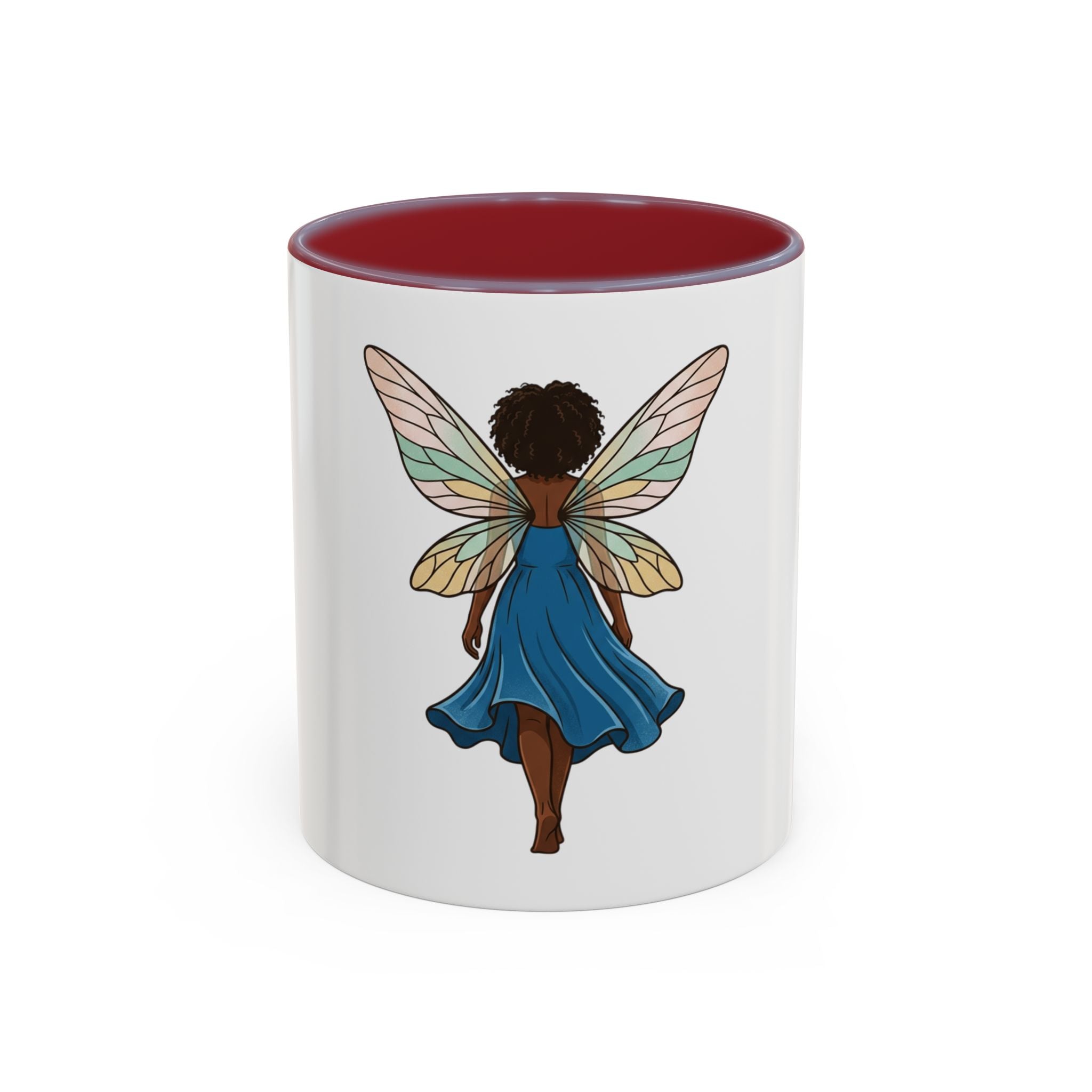 Black Fairy Wings Coffee Mug — Inspirational Magic Mug for Women & Girls