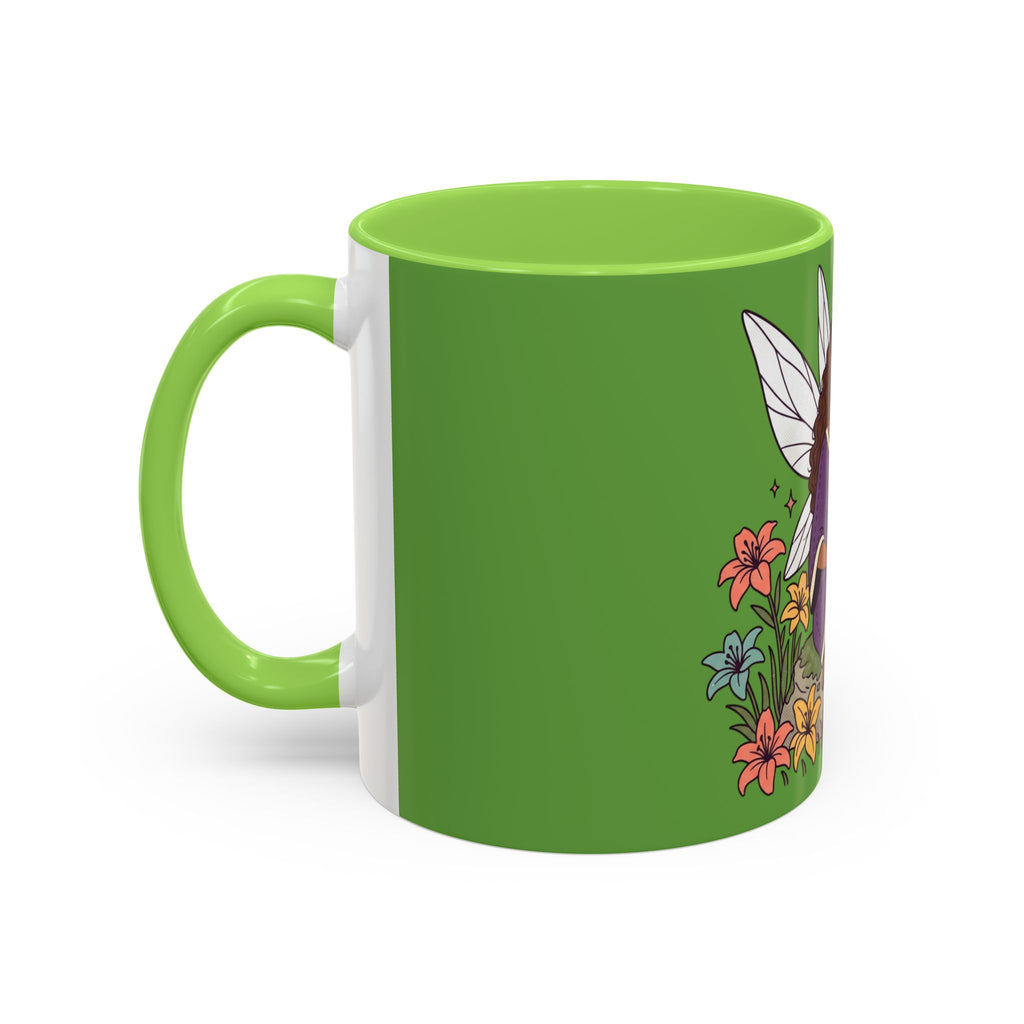 Fairy Reading Mug — Whimsical Floral Coffee Cup (11oz & 15oz)