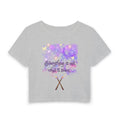 Mystical Pastel Dream Crop Tee — "Everything is not where it seems"