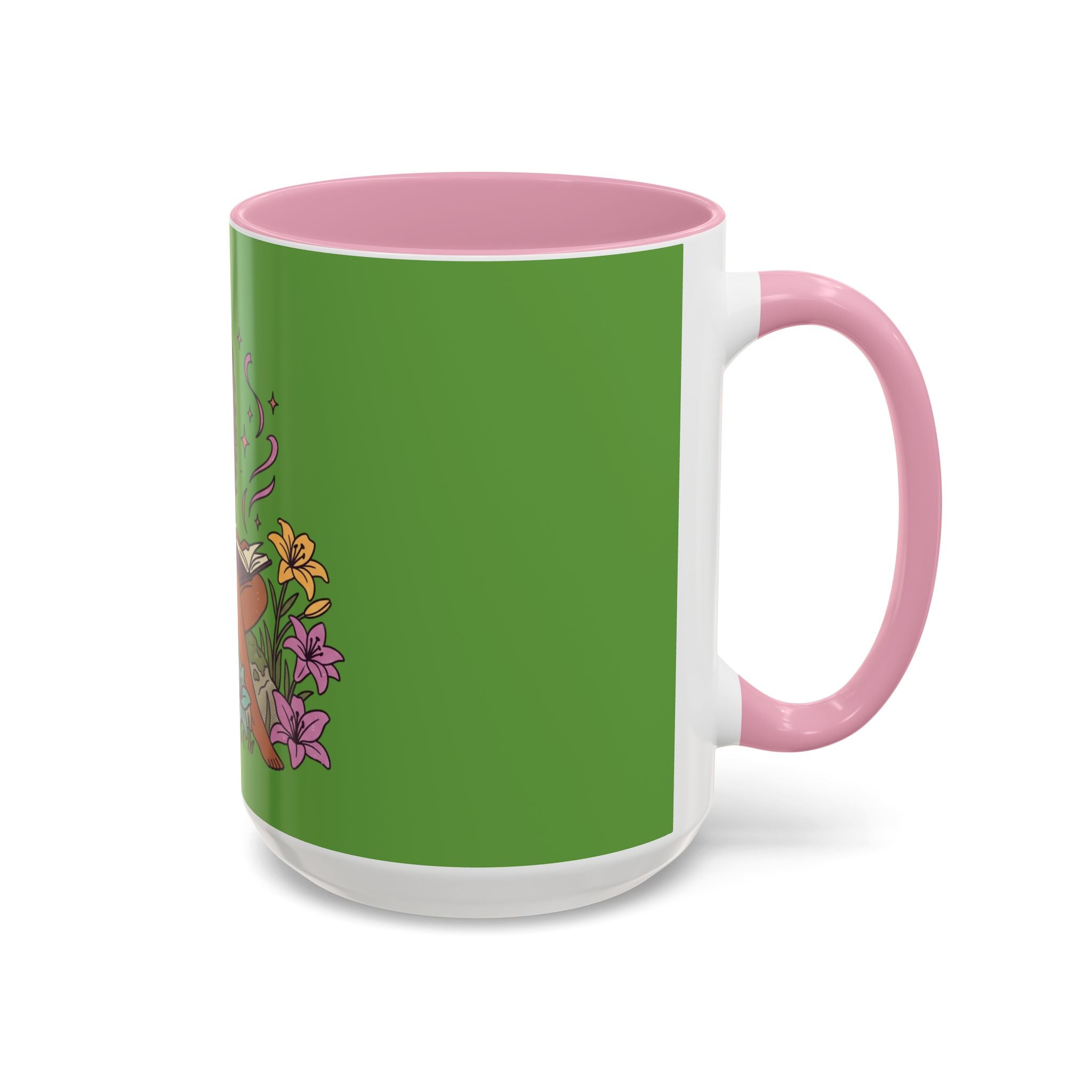 Fairy Reading Mug — Whimsical Floral Coffee Cup (11oz & 15oz)